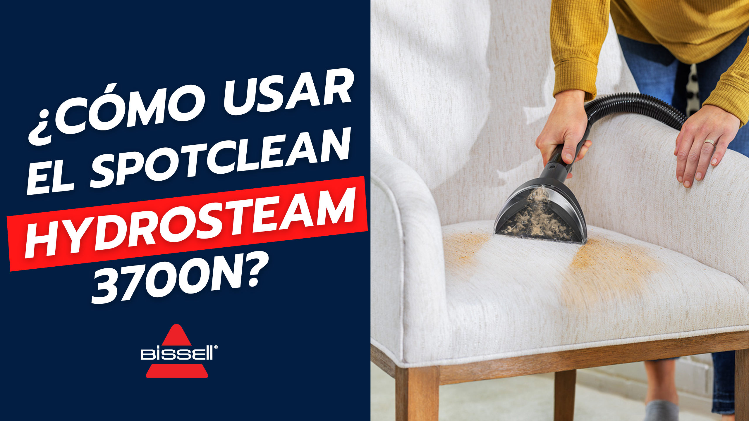 ¿Cómo usar el BISSELL SpotClean HydroSteam Pro 3700N?